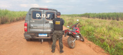Motocicleta furtada em Juti é recuperada pelo DOF em Iguatemi