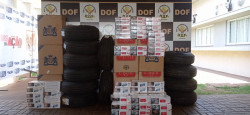 Polícia apreende carros carregados com pneus e cigarros em Dourados