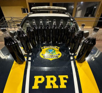 PRF apreende em cocaína dissolvida em suco de uva