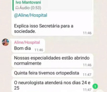 Secretária de Saúde manda equipe mentir para pacientes