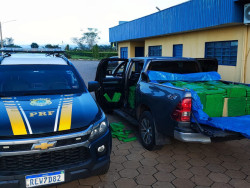 Toyota Hilux roubada em Minas levava 1,1 tonelada de maconha