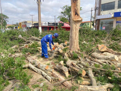 Temporal causou falta de energia em 52 bairros e no distrito de Macaúba