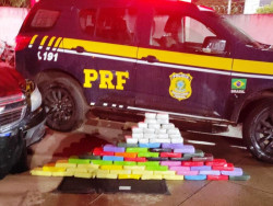 PRF prende comerciante paranaense com 64 quilos de cocaína na BR-487