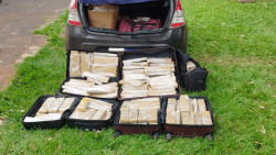 Motorista de aplicativo do RJ é preso com 242 kg de maconha na BR-463