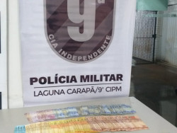 Bandido invade casa lotérica e é flagrado pela Polícia Militar