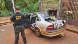 Veículo carregado com cigarros ilegais é apreendido pelo DOF em Dourados