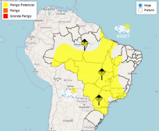 Inmet renova alerta de tempestade para todo o Estado