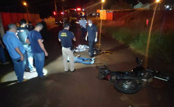 Motociclista morre ao cair em buraco e ser atropelado em Dourados