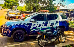 Polícia Militar recupera motocicleta roubada em Dourados