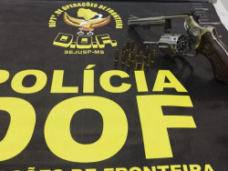 Homem com arma de fogo e munições é preso pelo DOF em Maracaju