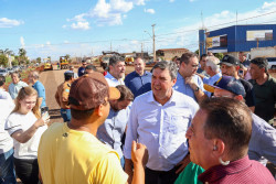 Eduardo Riedel inspeciona obras e abona filiação de Marçal Filho