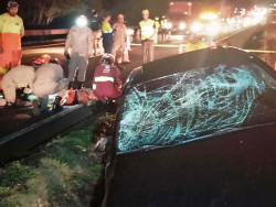 Trabalhador atropelado em rodovia teve fraturas nas duas pernas