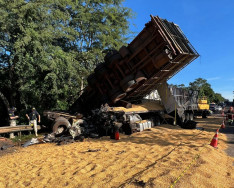 Sobe para seis número de mortos em acidente na BR-163 em Anhanduí