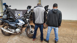 Assaltantes presos em Dourados pelo Getam (Imagem: Adilson Domingos)