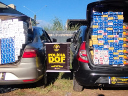 Dois veículos são apreendidos com quase R$100 mil em materiais ilegais