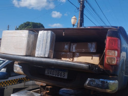 S10 parada na rua chama atenção e PM apreende meia tonelada de maconha