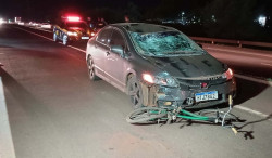 Ciclista morre atropelado ao tentar atravessar BR-163
