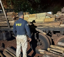 PRF apreende duas toneladas de maconha em carga de madeira