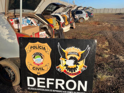 Defron apreende comboio transportando R$ 800 mil em contrabando