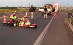 Carreta atropela motociclista e foge na BR-163