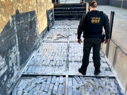 DOF apreende carreta com carga de maconha avaliada em R$ 7 milhões