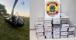 Helicóptero que saiu de MS com cocaína é interceptado no Paraná