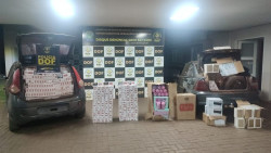 DOF apreende veículos carregados com produtos ilegais na MS-379