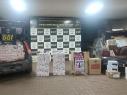 DOF apreende veículos carregados com produtos ilegais na MS-379