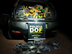 Polícia apreende veículo com carga milionária de drogas