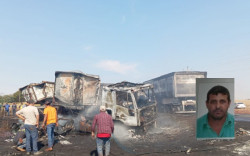 Polícia identifica motorista de carreta que morreu carbonizado em acidente