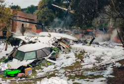 Destroços de avião já estão na sede da Voepass em Ribeirão Preto