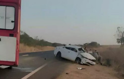 Passageiro morre após carro capotar várias vezes ser arremessado na MS-316