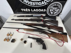Polícia apreende defensivos agrícolas e armas em Três Lagoas e em Araçatuba