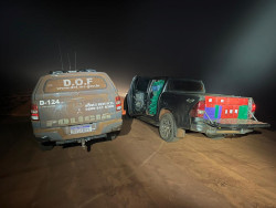 Conduzida por adolescente, Hilux furtada levava quase duas toneladas de maconha