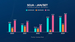 Brasil cresce em exportação e importação da soja em 2024