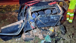 Acidente na BR-163 deixa família ferida; adolescente de 11 anos está na UTI