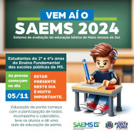 Alunos da rede municipal de ensino participam das provas do Saems