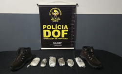 Jovem é preso pelo DOF com haxixe marroquino escondido em calçado