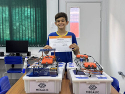 Aluno da Reme ganha medalha de prata na Olimpíada Brasileira de Robótica 2024