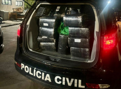 Homem é preso pela Polícia Civil com 250 quilos de maconha