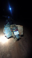 PMR apreende carga de droga transportada em motocicleta na fronteira