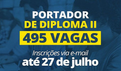 Seleção para 495 na Uems vagas de Portador de Diploma II termina amanhã