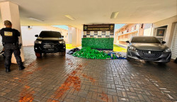 DOF apreende 2t de drogas, recupera caminhonete e apreende veículos