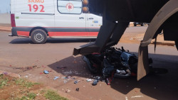 Idoso sofre acidente com carreta e tem pé amputado em Dourados