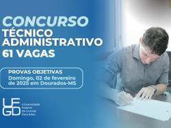 Mais de 4,5 mil candidatos farão a prova do concurso de técnicos da UFGD neste domingo