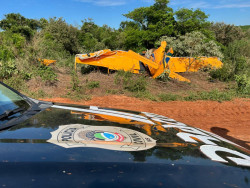 Avião agrícola caiu a 200 metros da pista, durante voo de reconhecimento