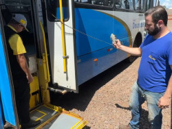 Prefeitura vistoria frota do transporte coletivo em Dourados