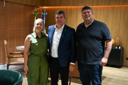 Liandra e Yuri reafirmam compromisso de Riedel com a reconstrução de Dourados