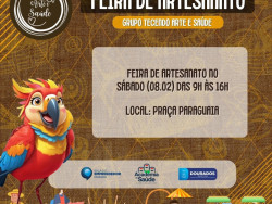 Feira de Artesanato Tecendo Arte e Saúde acontece neste sábado na Praça Paraguaia