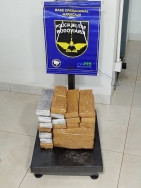 Mulher é presa transportando 26 quilos de maconha em ônibus na MS-162